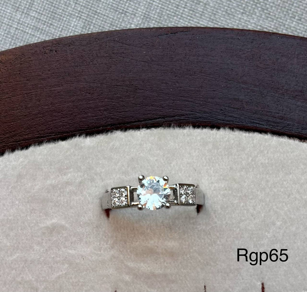 خاتم مطلي بلاتين free size السعر ٤٥ (rgp65)