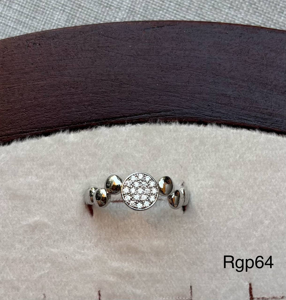 خاتم مطلي بلاتين free size السعر ٤٥ (rgp64)