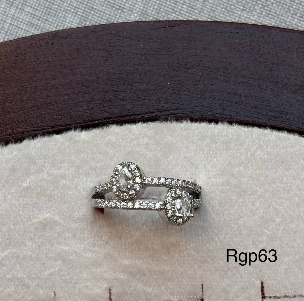 خاتم مطلي بلاتين free size السعر ٤٥ (rgp63)