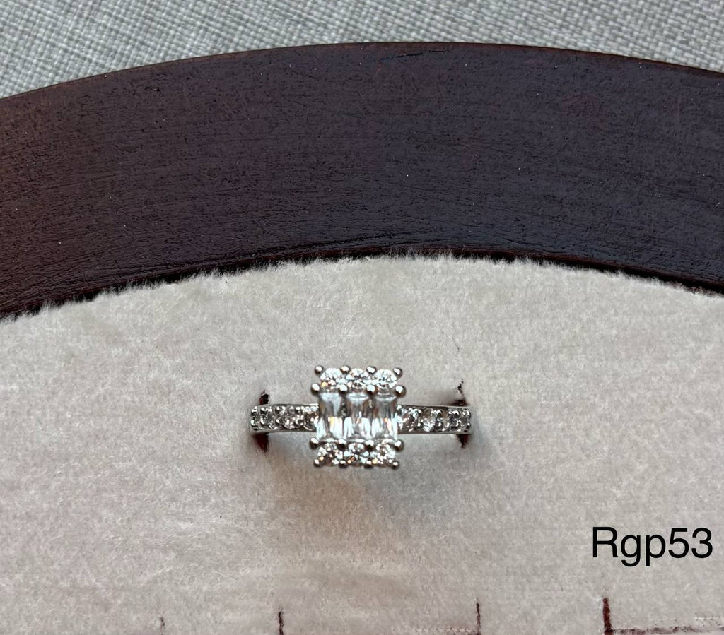 خاتم مطلي بلاتين free size السعر ٤٥ (rgp53)