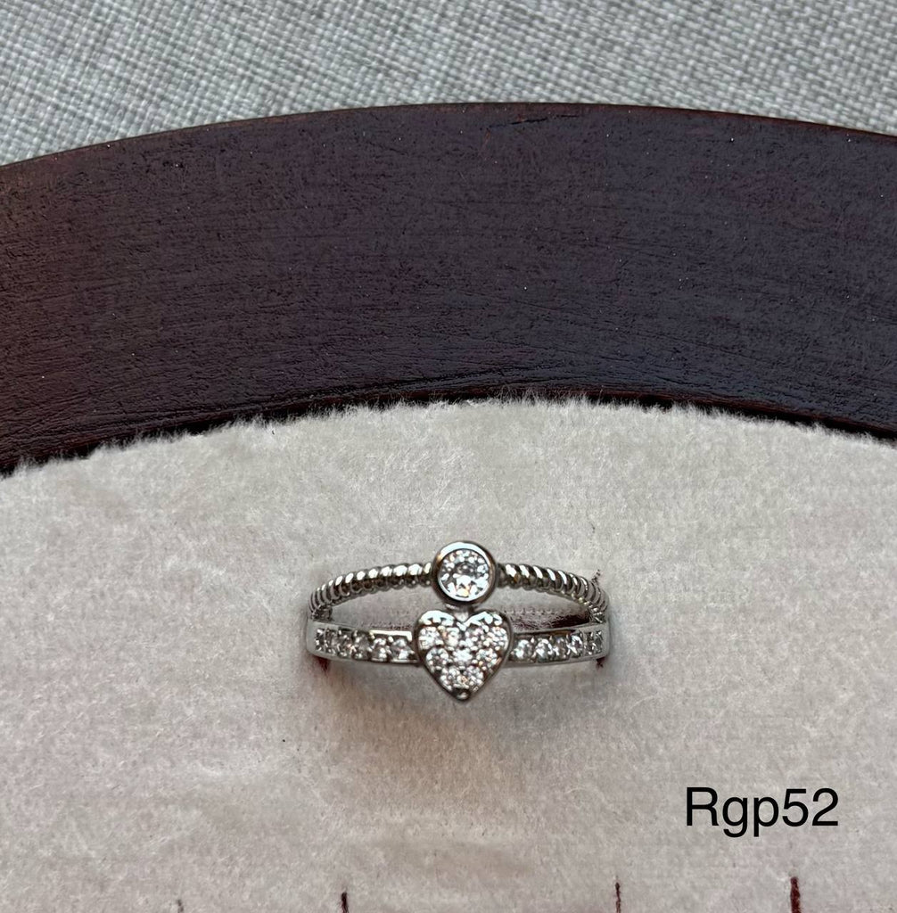 خاتم مطلي بلاتين free size السعر ٤٥ (rgp52)