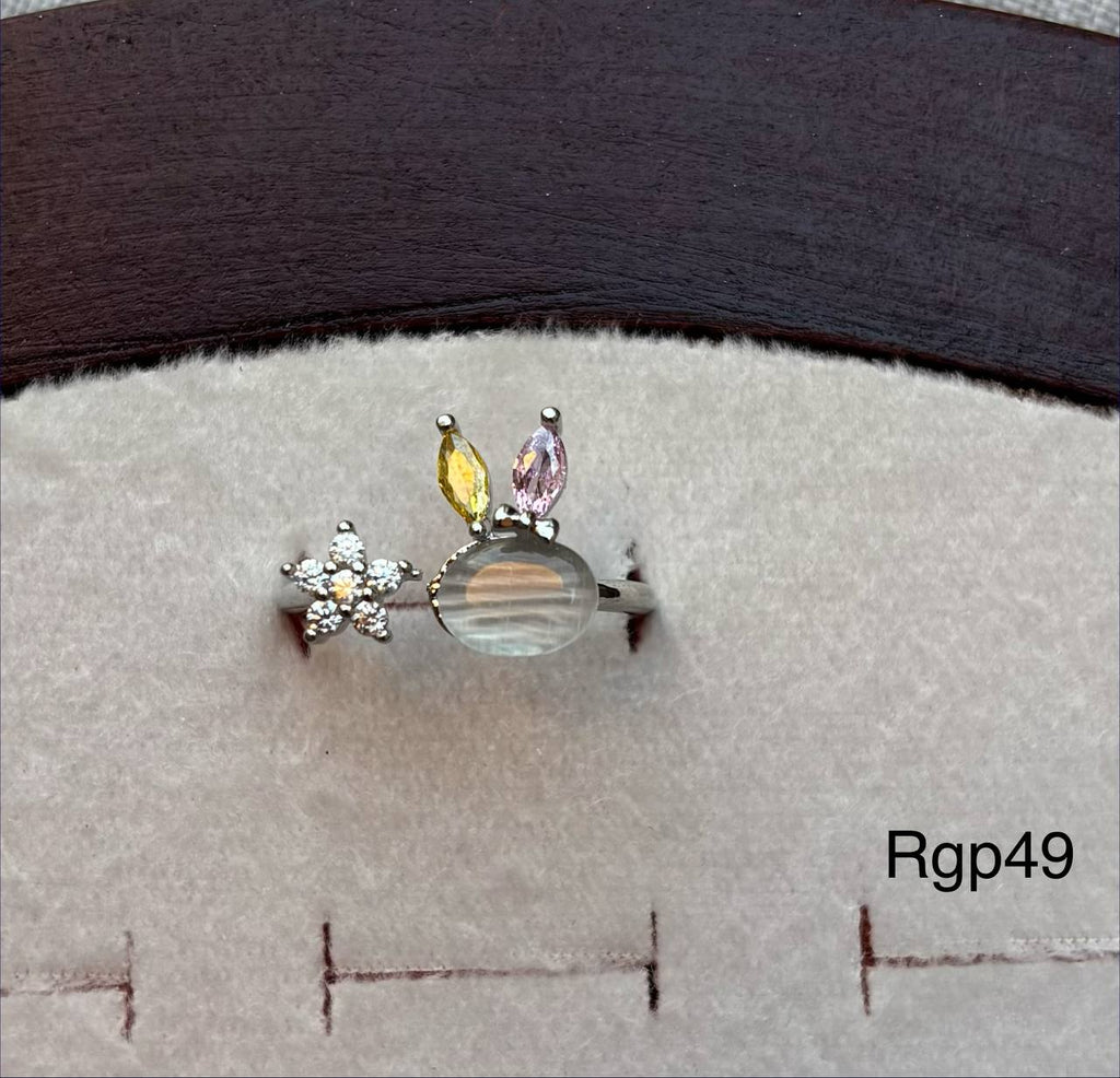 خاتم مطلي بلاتين free size السعر ٤٥ (rgp49)