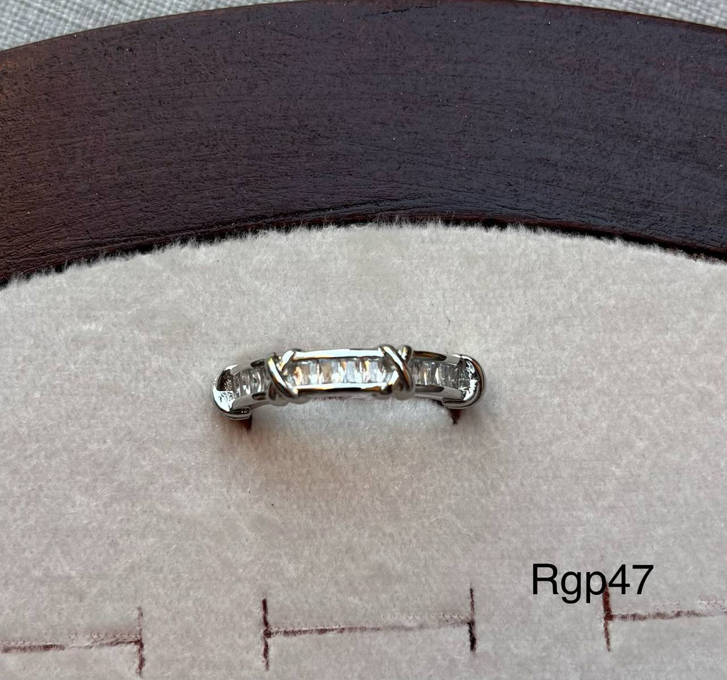 خاتم مطلي بلاتين free size السعر ٤٥ (rgp47)