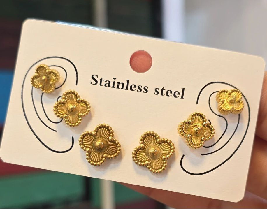 كارت ٣ حلق فان كليف ستانلس stainless steel  سعر الكارت ١٠٠