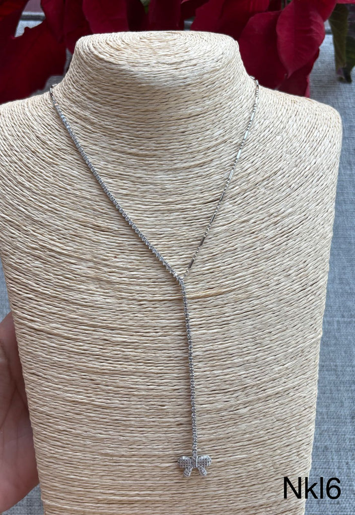 سلسلة طويلة gold plated  
فصوص زيركون 
السعر ١٣٥ (nkl6)