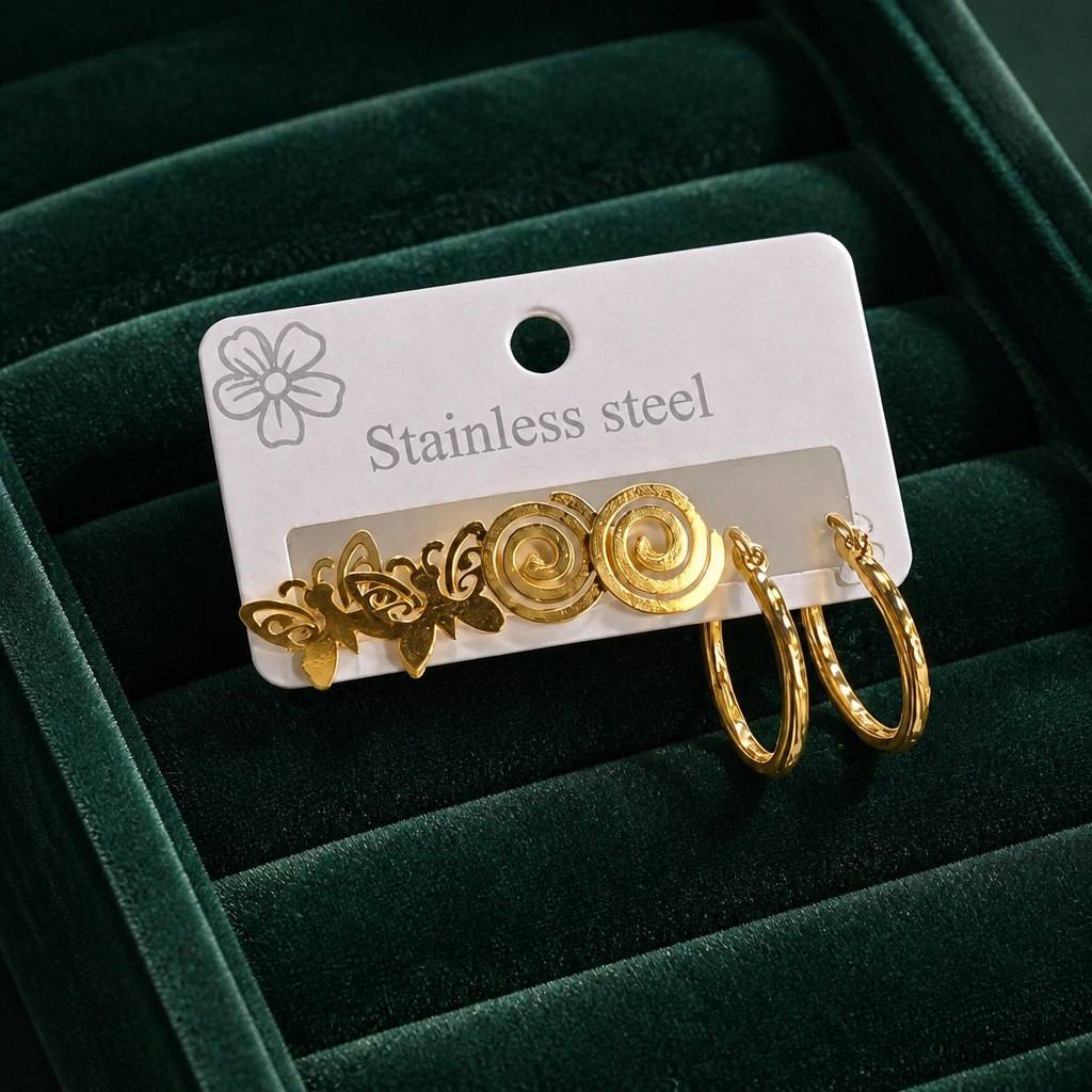 حلق مجموعه Stainless_steel✨
السعر ٦٠ فراشة