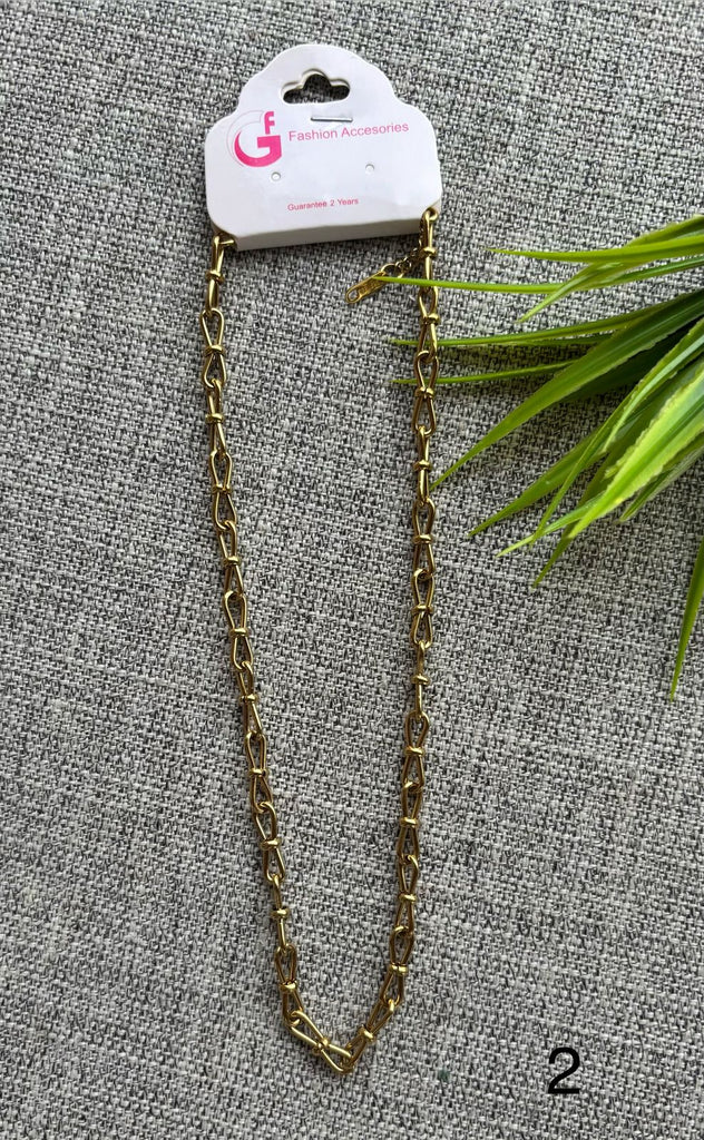كوليه شبيه الدهب stainless steel السعر ١٠٠ رقم ٢