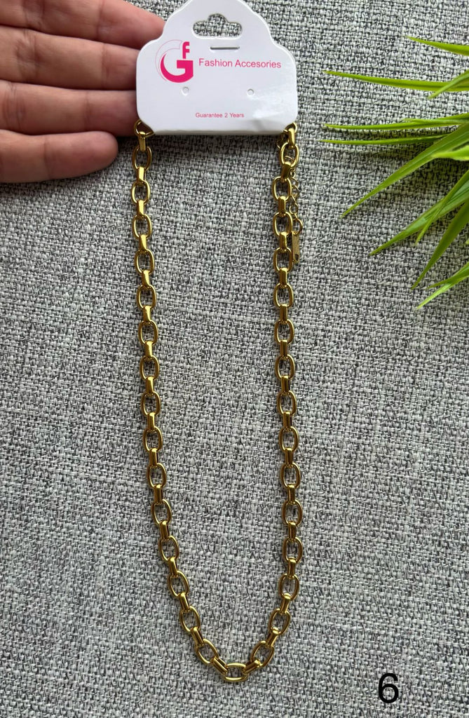 كوليه شبيه الدهب stainless steel السعر ١٠٠ رقم ٦