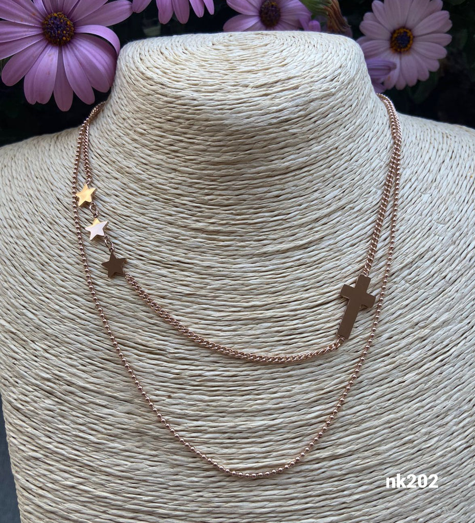 سلسلة ستانلس بيو stainless steel مش بتغير لون السعر ٥٥ (nk202)