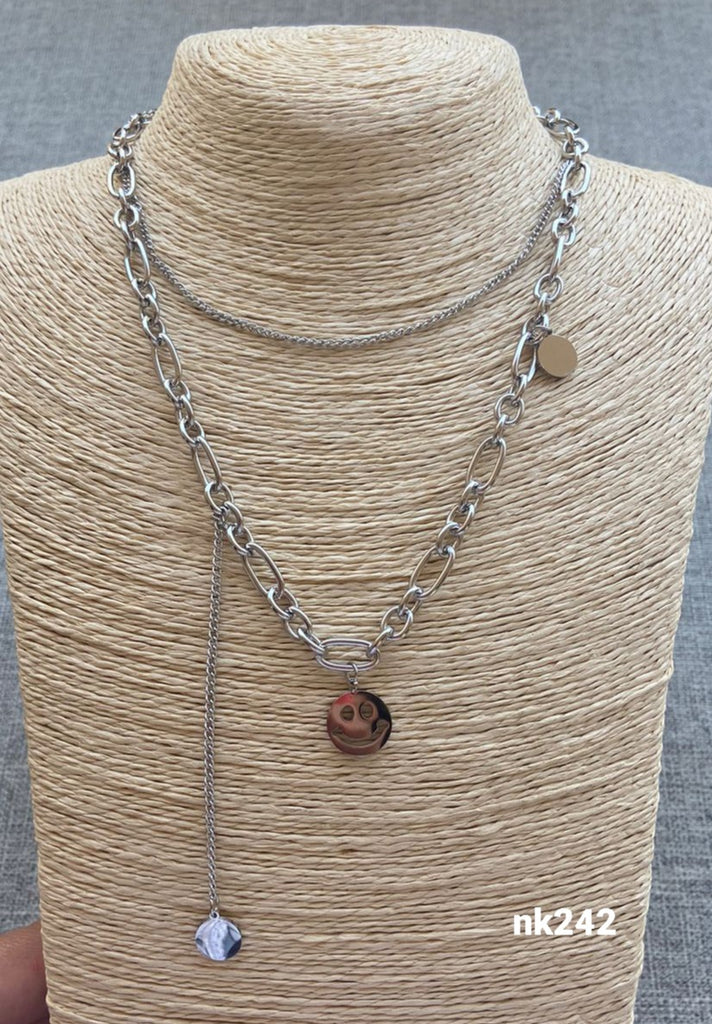 سلسلة ستانلس بيو stainless steel مش بتغير لون السعر ٥٥ (nk242)